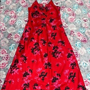 Red Flowery Dress